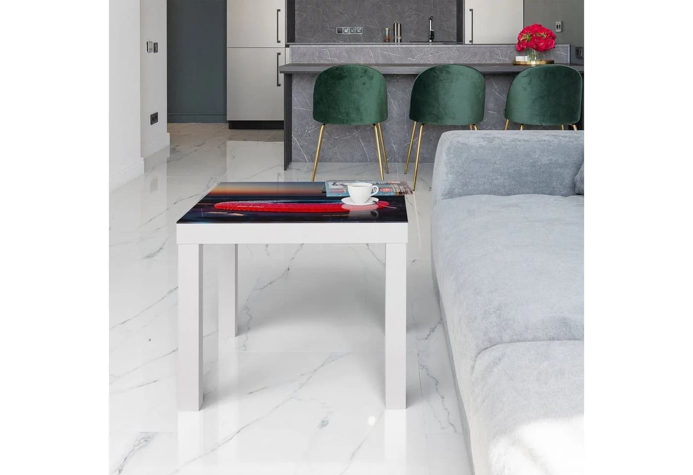 DEQORI Couchtisch Allianz Arena München Glas Beistelltisch Modern - Bild 5