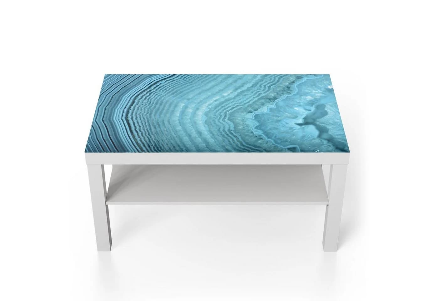 DEQORI Couchtisch Achatstein Maserung Glas Beistelltisch Modern - Bild 2