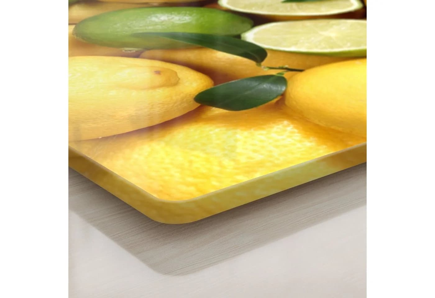 DEQORI Schneidebrett Glas 'Gemischte Zitrusfrüchte' Gelb/Grün - Bild 4