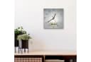DEQORI Wanduhr 'Funkelnde Lotusblüte' Grau/Weiß Glas Modern Bild 4