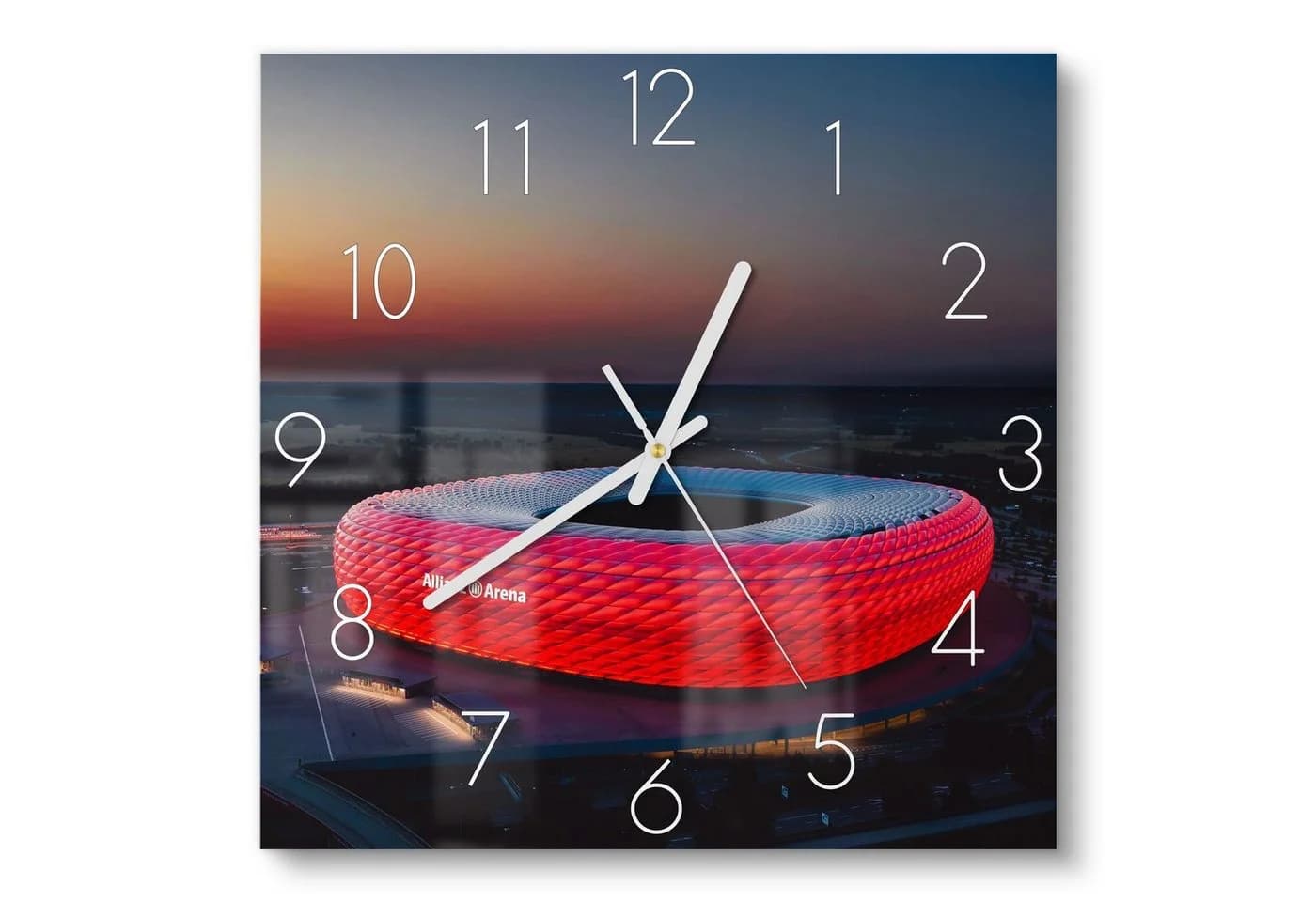 DEQORI Wanduhr Allianz Arena München Glas Modern Blau Rot - Bild 2