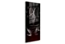 DEQORI Wanduhr Tasse aus Kaffeedampf Schwarz/Weiß Glas Modern Bild 1