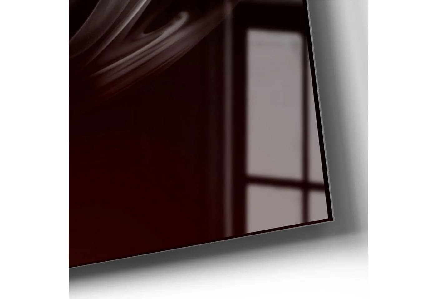 DEQORI Wanduhr Tasse aus Kaffeedampf Schwarz/Weiß Glas Modern - Bild 5