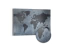 DEQORI Magnettafel 'Geschmiedete Welt' Metall Magnetboard Silber Grau Bild 2