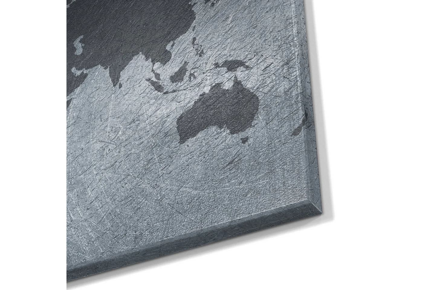 DEQORI Magnettafel 'Geschmiedete Welt' Metall Magnetboard Silber Grau - Bild 5