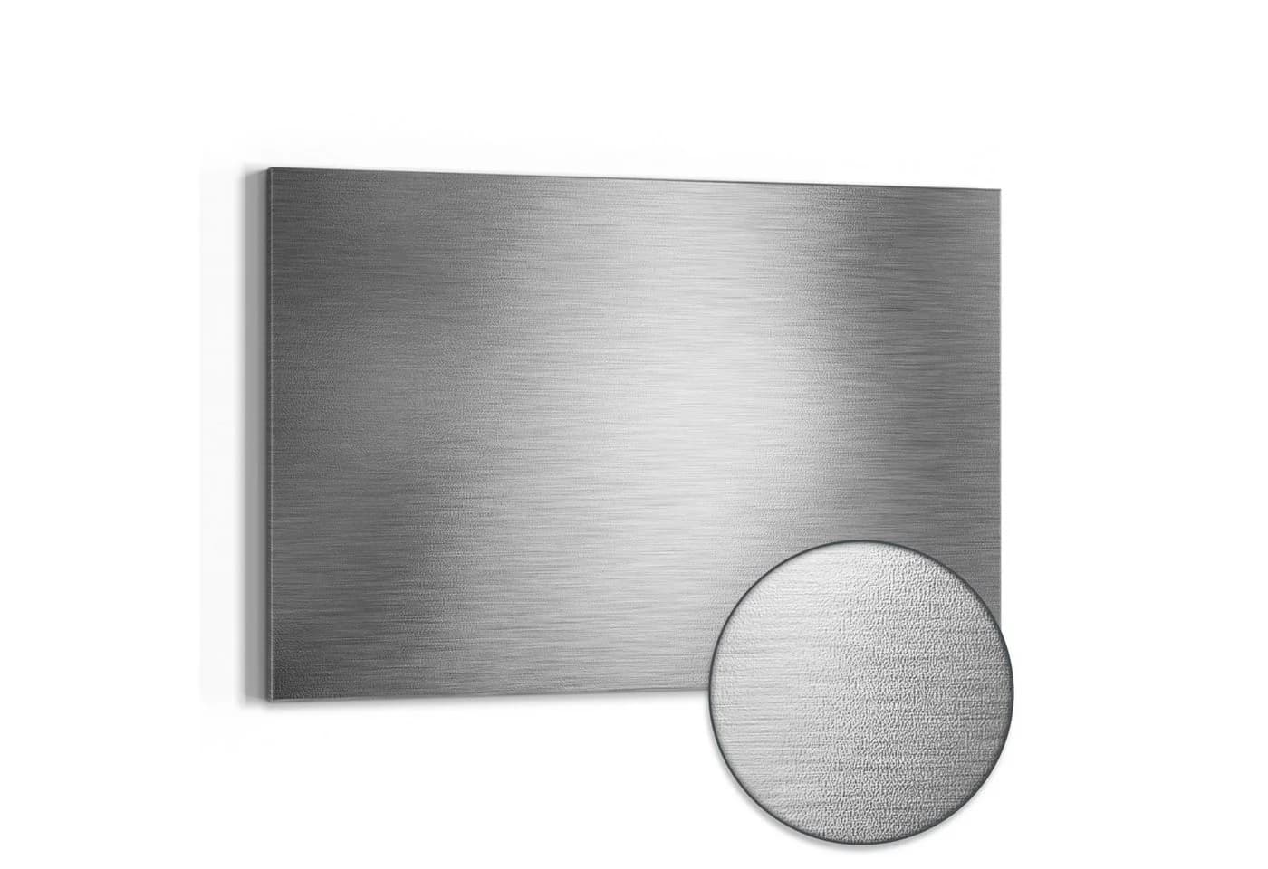 DEQORI Magnettafel Gebürsteter Stahl Metall Whiteboard Silber Grau - Bild 2