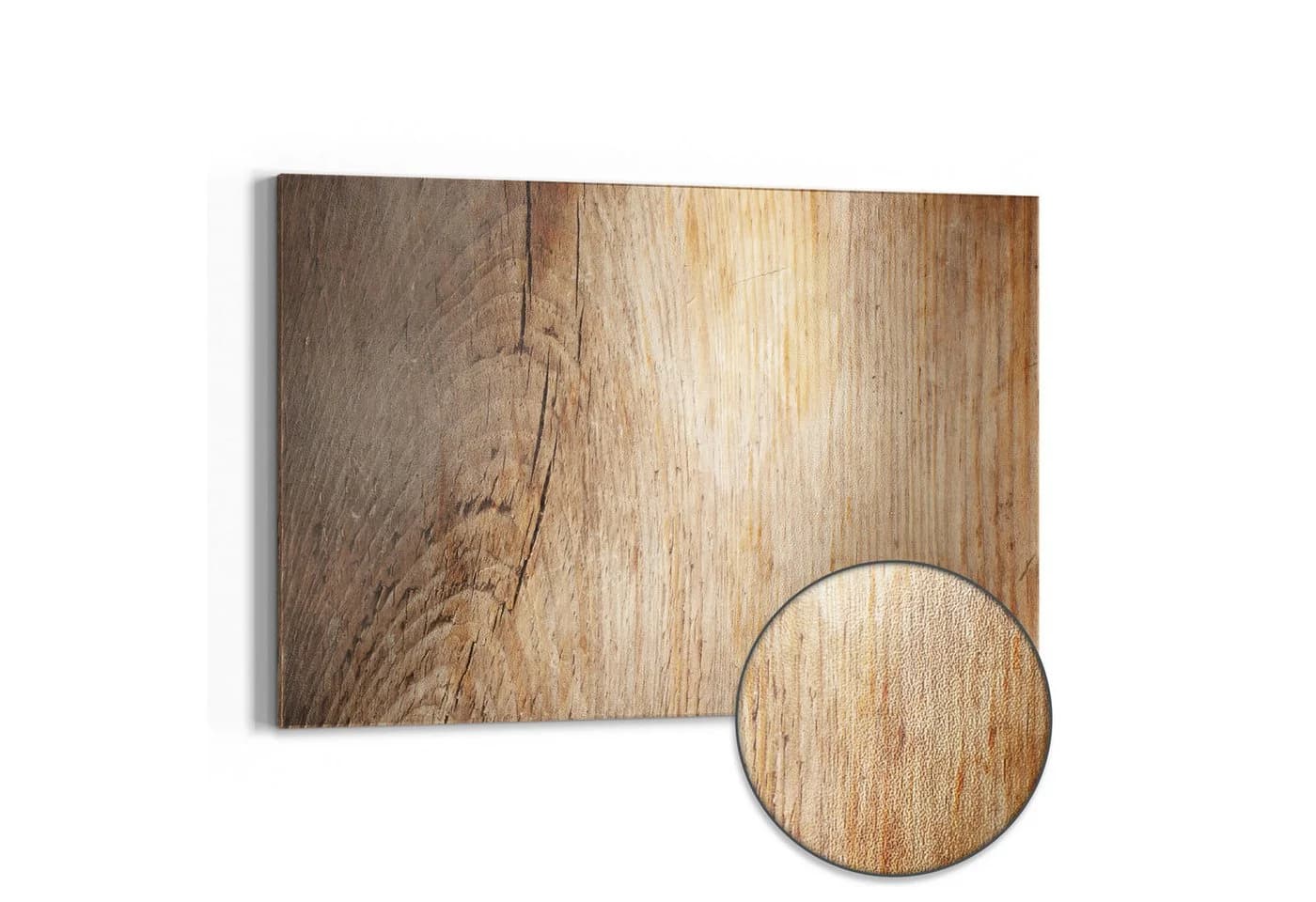 DEQORI Magnettafel 'Zeitlose Holzstruktur' Metall Whiteboard Braun Beige - Bild 2