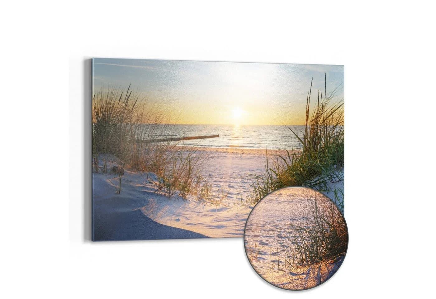 DEQORI Magnettafel 'Abendsonne an der Ostsee' Metall Whiteboard - Bild 2