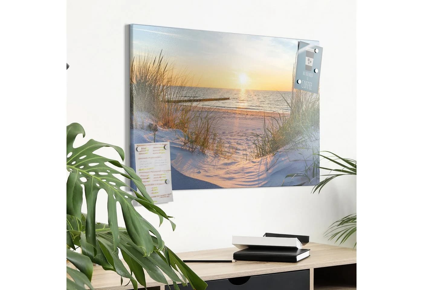 DEQORI Magnettafel 'Abendsonne an der Ostsee' Metall Whiteboard - Bild 4