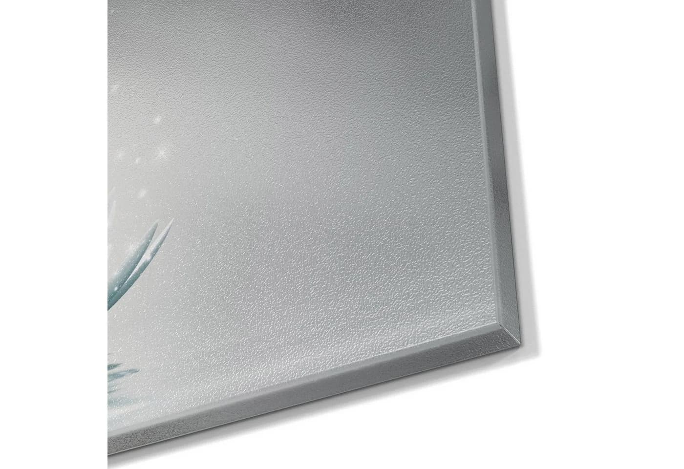DEQORI Magnettafel 'Funkelnde Lotusblüte' Metall Whiteboard Grau/Weiß - Bild 5