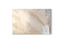 DEQORI Magnettafel Helle Marmorfläche Metall Whiteboard Beige Bild 1