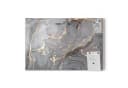 DEQORI Magnettafel Elegantes Marmormuster Metall Whiteboard Grau Gold Bild 1