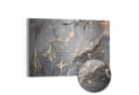 DEQORI Magnettafel Elegantes Marmormuster Metall Whiteboard Grau Gold Bild 2