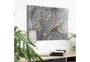 DEQORI Magnettafel Elegantes Marmormuster Metall Whiteboard Grau Gold Bild 4