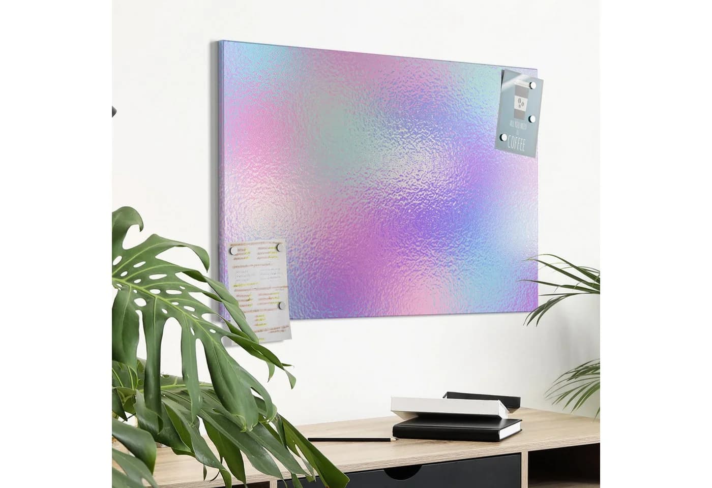 DEQORI Magnettafel 'Milchglas vor Pastell' Metall Whiteboard - Bild 4