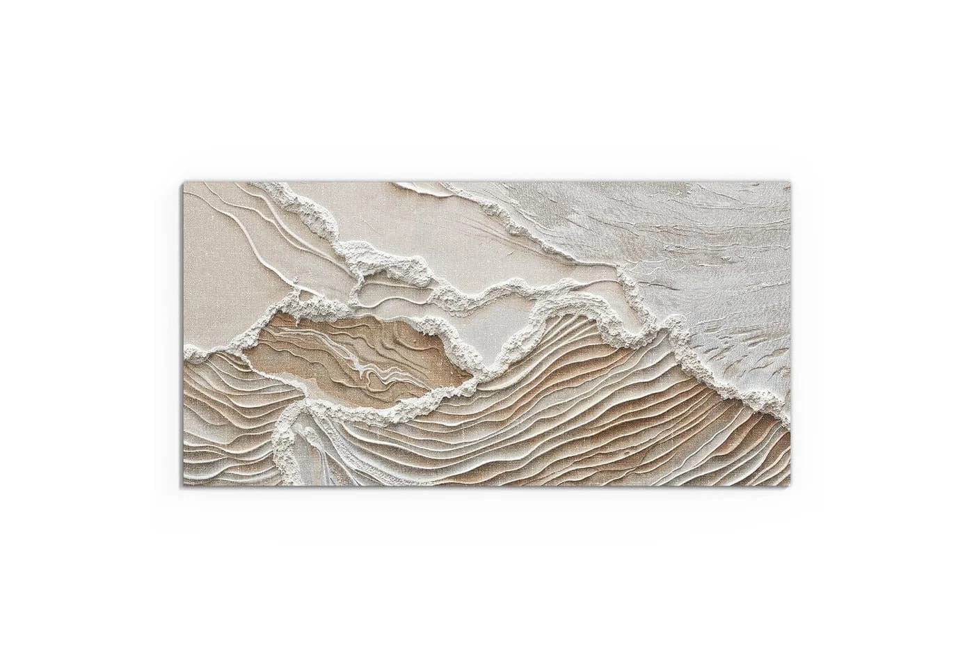 DEQORI Leinwandbild Sandwellenzauber Hybrid Modern Beige Weiss
