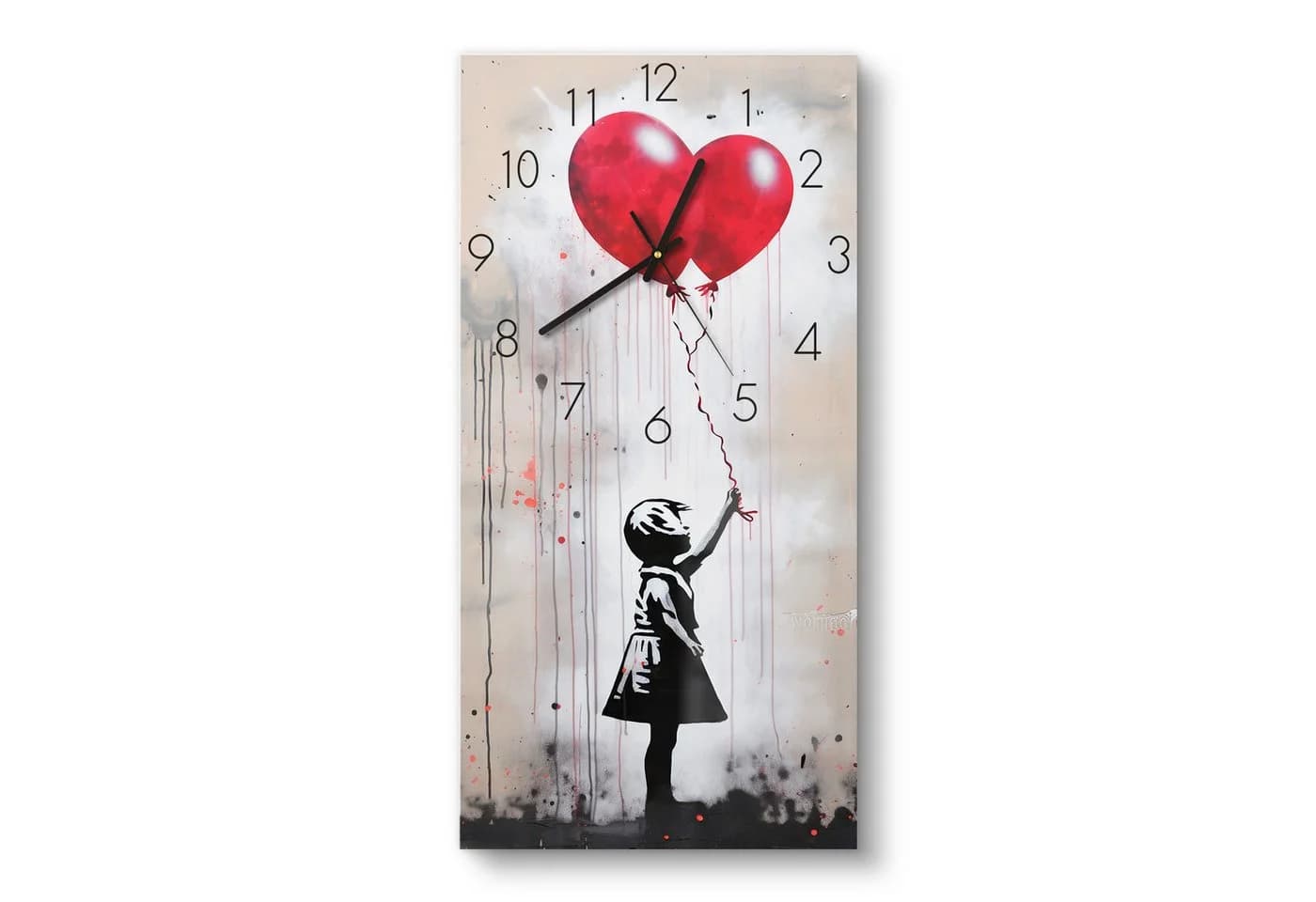 DEQORI Wanduhr 'Herzflug der Hoffnung' Modernes Graffiti Motiv Glas - Bild 2