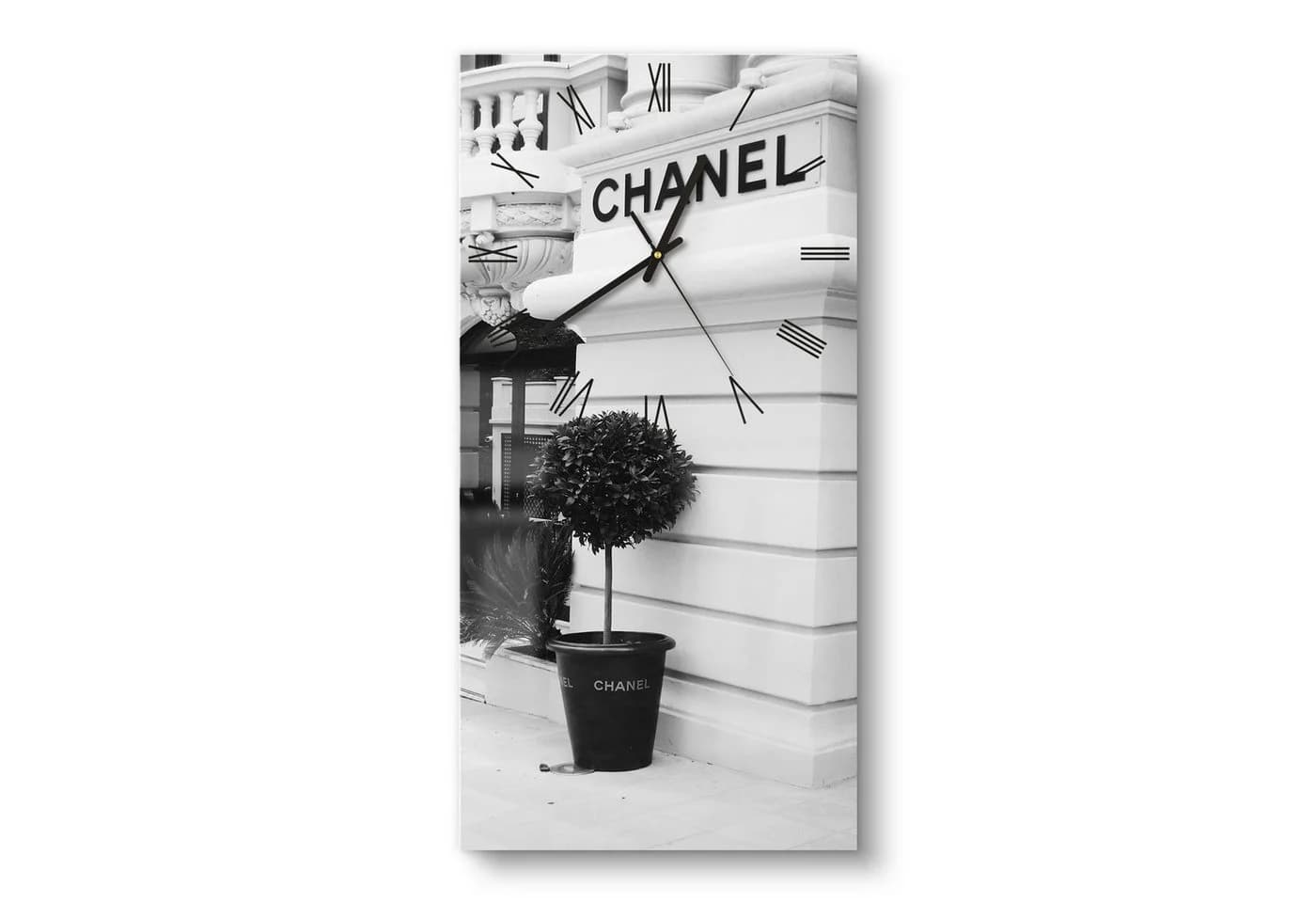 DEQORI Wanduhr 'Chanel Eleganz' Glas Modern Schwarz/Weiß - Bild 2