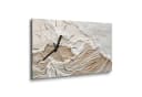 DEQORI Wanduhr 'Sandwellenzauber' Modern Glas Beige/Weiß Bild 1