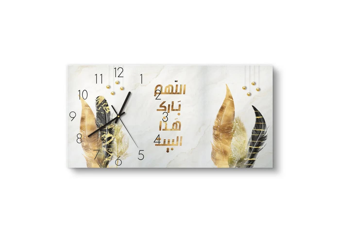 DEQORI Wanduhr Goldener Heimsegen Glas Modern - Bild 2