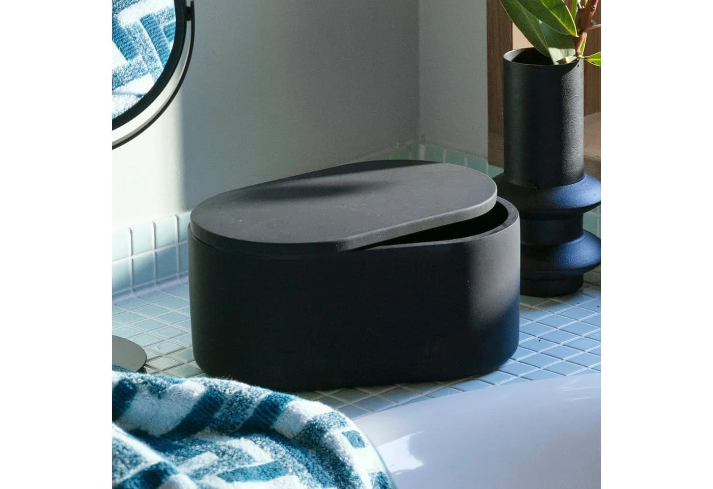 Möve Aufbewahrungsbox Black Velvet Keramik