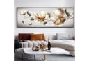 TPFLiving Leinwand-Kunstdruck Blumenmotiv Breitbild 40x120cm Bild 2