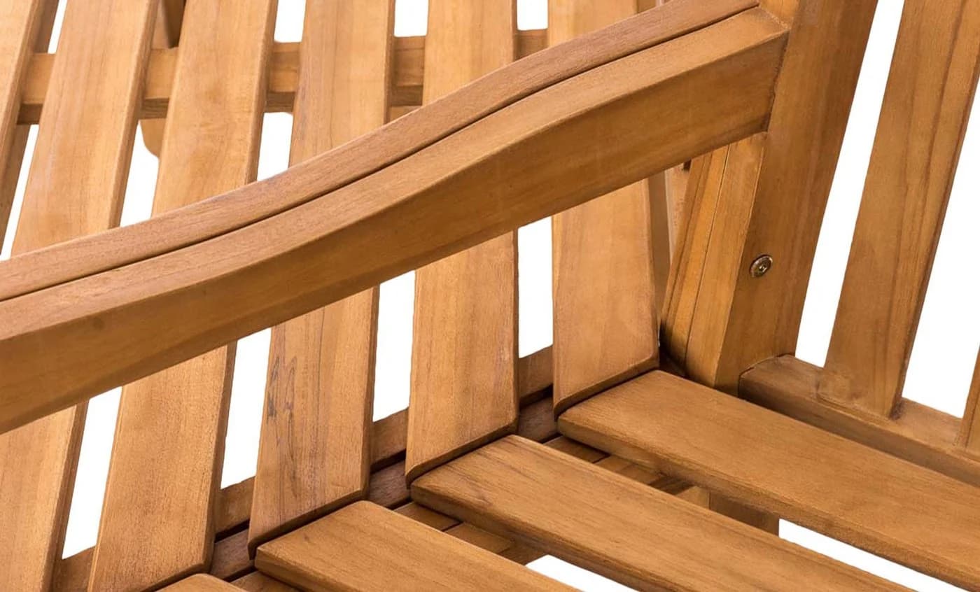 TPFGarden Baumbank Kenny Teak massiv 200 cm halbrund - Bild 3