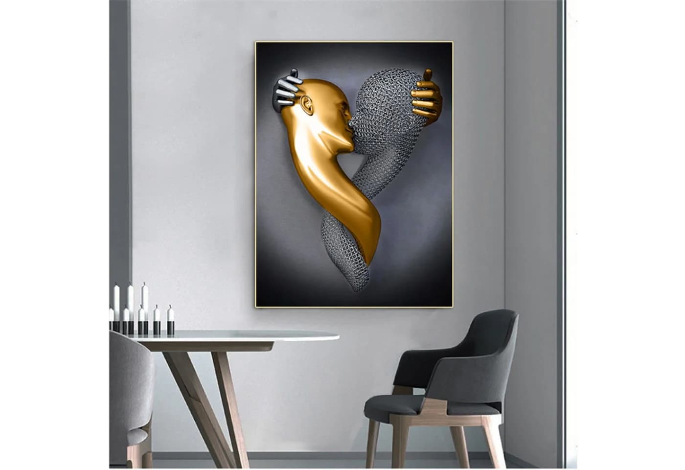 Kunstdruck Liebespaar auf Leinwand - Bild 3
