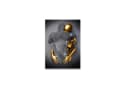 TPFLiving Leinwandbild Skulpturen Liebespaar Schwarz Gold Bild 2