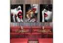 TPFLiving Leinwandbild Rote Lippen Schwarz Rot 40x60cm Bild 3