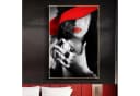 TPFLiving Leinwandbild Rote Lippen Schwarz Rot 40x60cm Bild 5