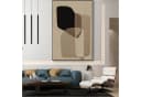 TPFLiving Leinwandbild Nordic Art Beige Grau Schwarz Geometrisch Bild 1