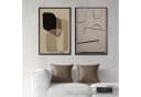 TPFLiving Leinwandbild Nordic Art Beige Grau Schwarz Geometrisch Bild 5