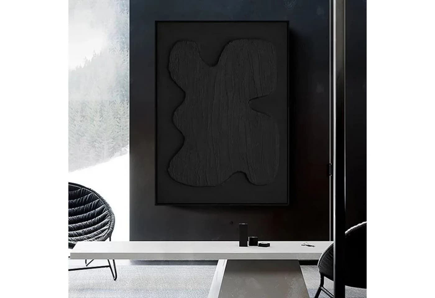 TPFLiving Leinwandbild Nordic Art Schwarz Abstrakt - Bild 5