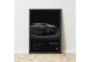 TPFLiving Supersportwagen-Kunst Leinwandbild XXL 20x30 cm Grau Schwarz Weiß Bild 3