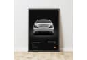 TPFLiving Supersportwagen-Kunst Leinwandbild XXL 20x30 cm Grau Schwarz Weiß Bild 4