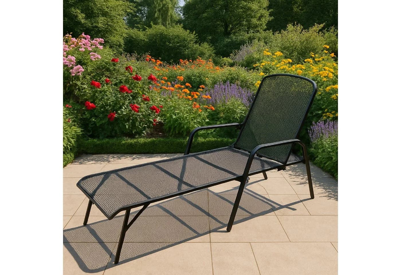 TPFGarden Gartenliege GLASGOW Streckmetall grau - Bild 4