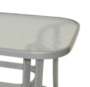TPFGarden Gartentisch HAMPTON Silber Stahl Glas Bild 1