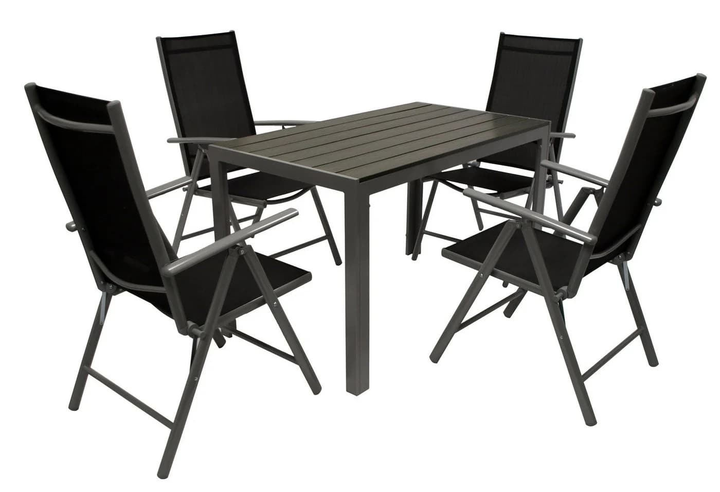 TPFGarden Garten-Essgruppe ASHFORD Grau/Schwarz Aluminium - Bild 2