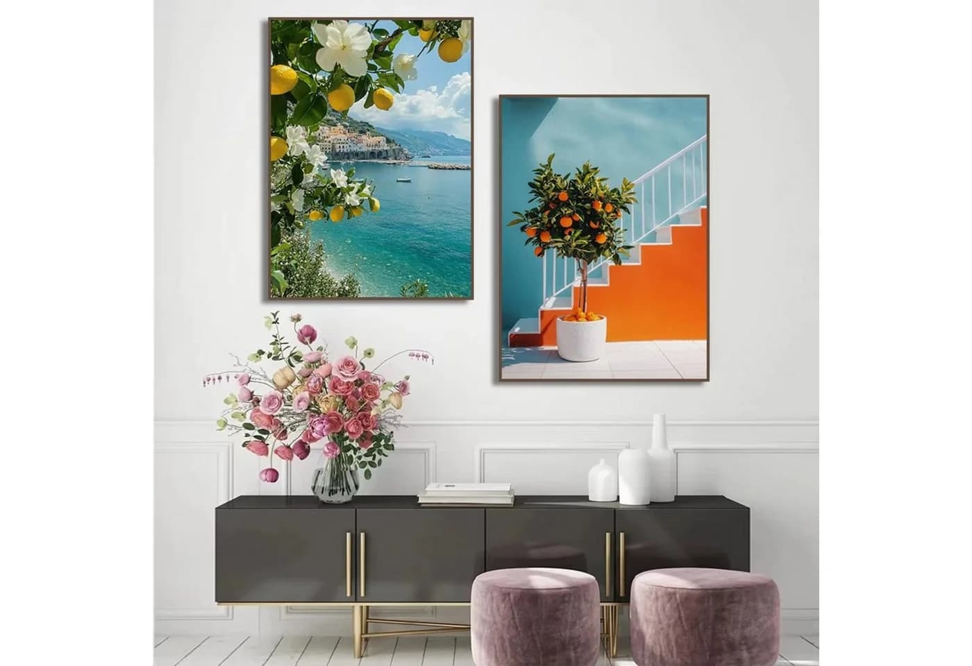 TPFLiving Kunstdruck Italienische Landschaften Leinwandbild 30x42cm - Bild 4