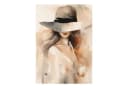 TPFLiving Leinwandkunstdruck Abstraktes Frauenporträt Beige Braun Bild 2