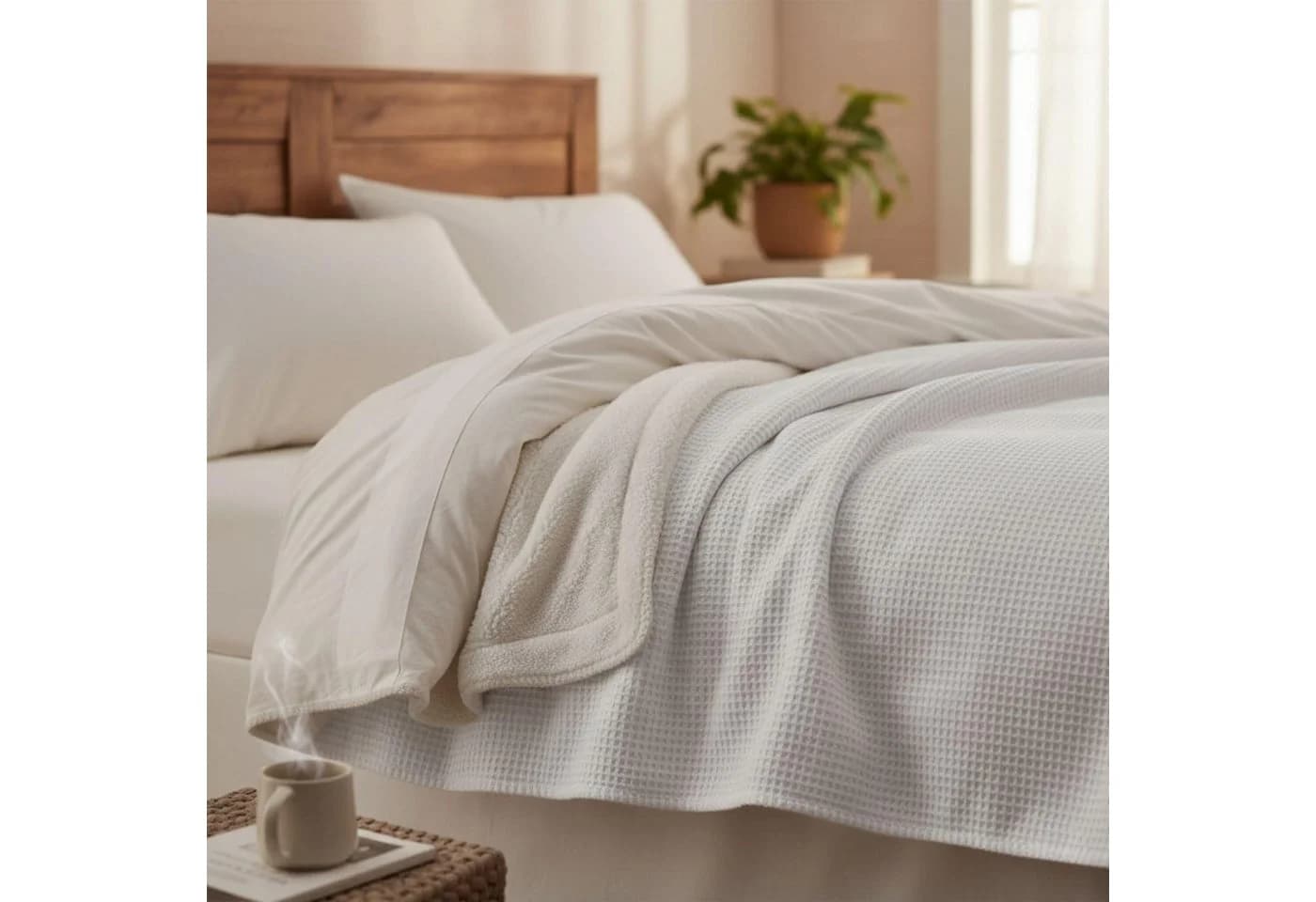 BOHORIA Kuscheldecke 110x170 cm Baumwolle Polyester Pearl