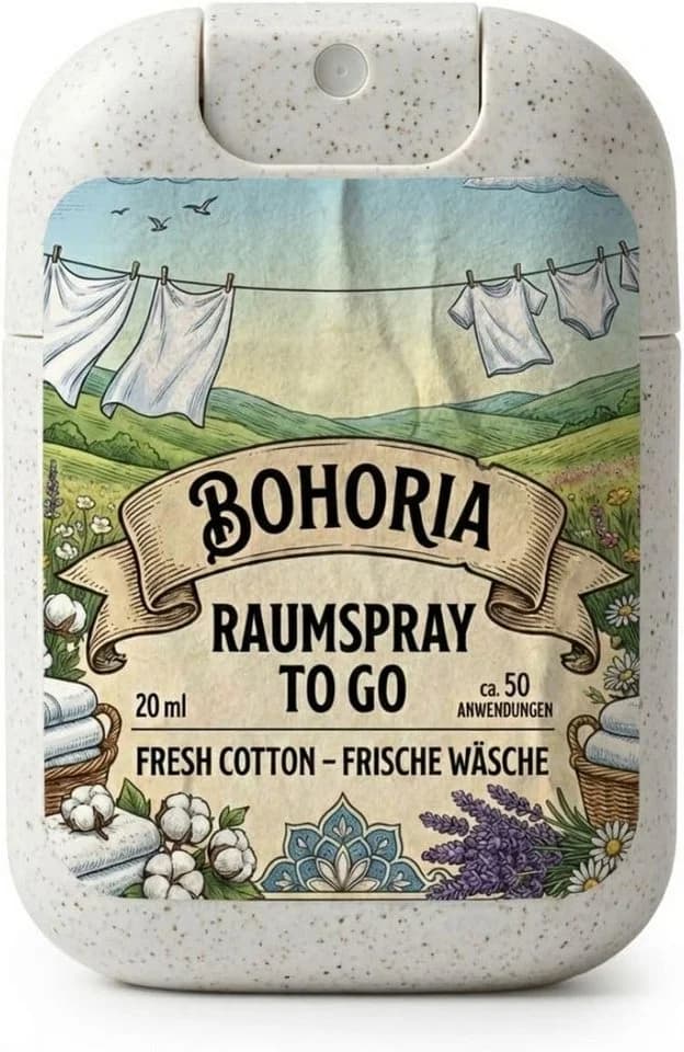 BOHORIA Toiletten-Spray 20ml Fresh Cotton – Frisches WC Spray für unterwegs - Bild 2