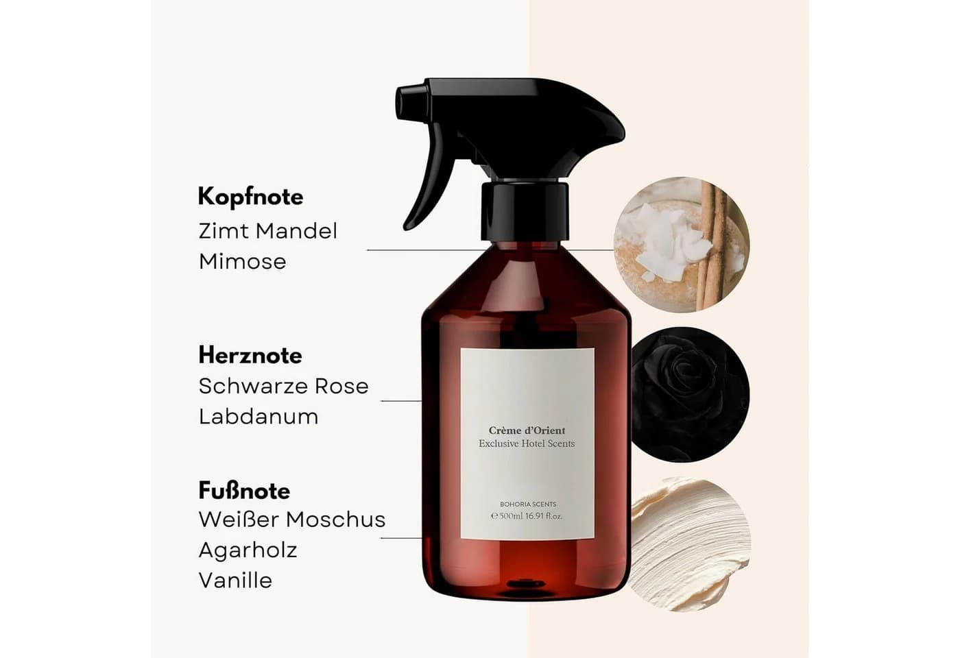 BOHORIA Raumduft Raumspray Creme d'Orient 500 ml Orientalisch - Bild 5