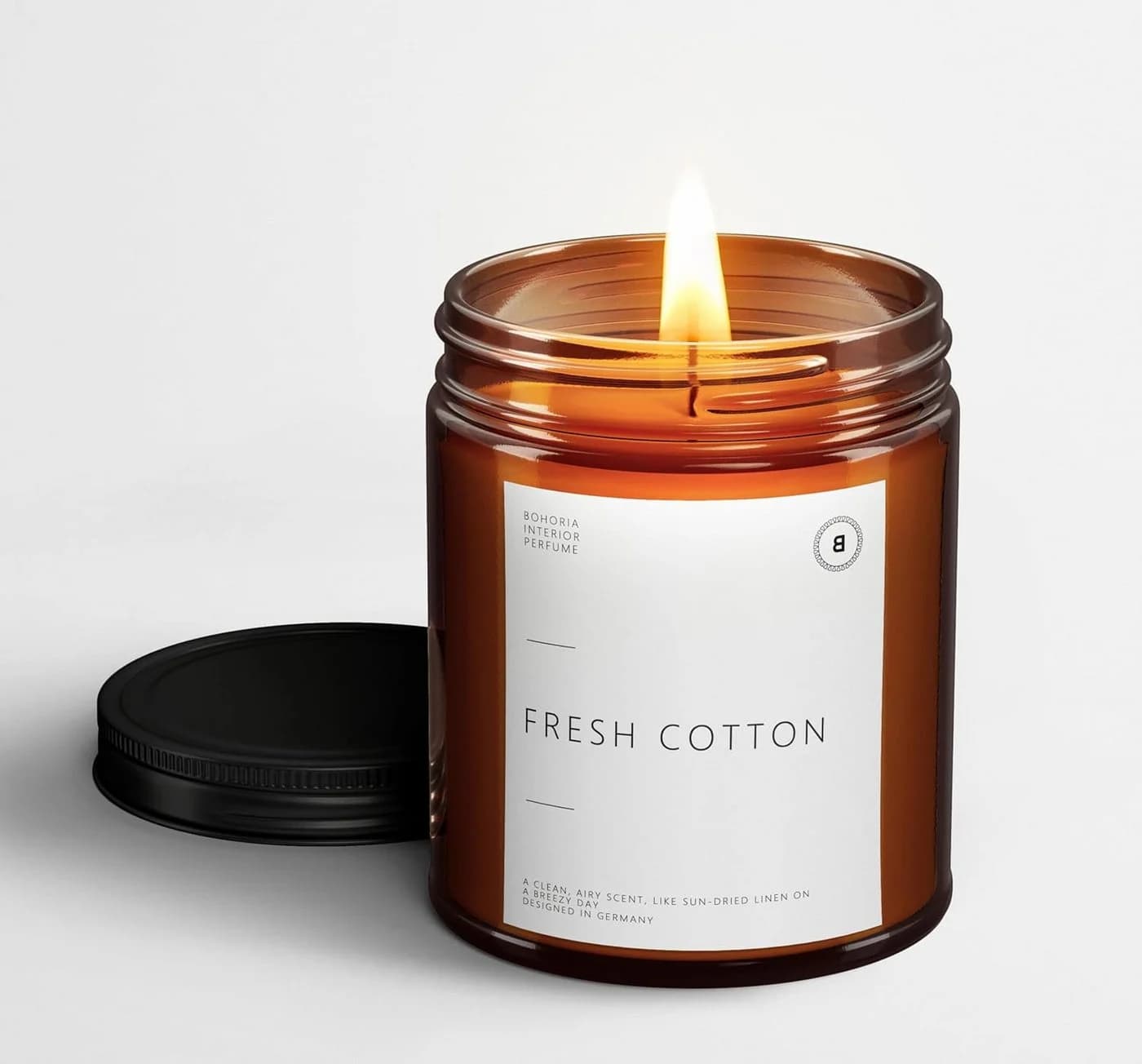 BOHORIA Fresh Cotton Duftkerze aus natürlichem Sojawachs - Bild 2