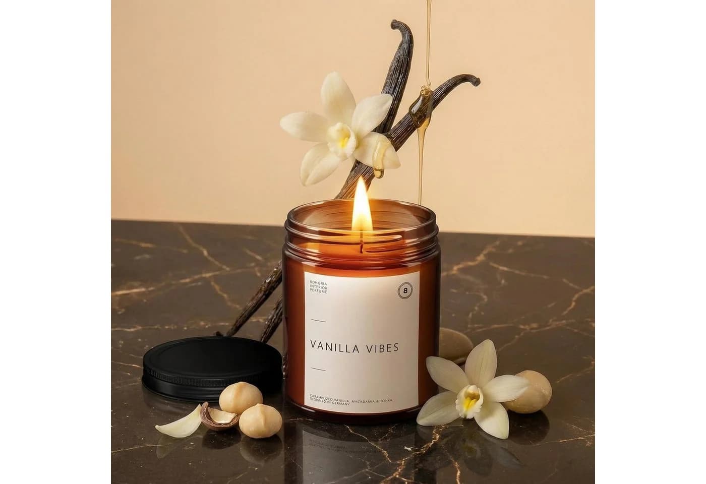 BOHORIA Duftkerze Vanilla Vibes 200g Sojawachs