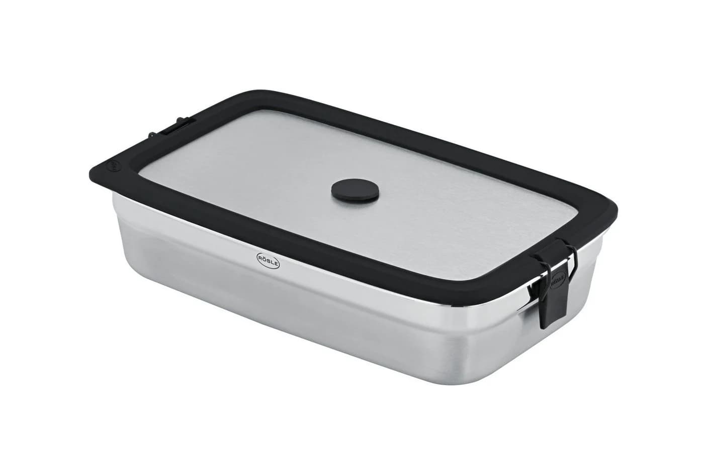 Rösle Edelstahldeckel FLEXX 2GO 1,0 L eckig mit Clips