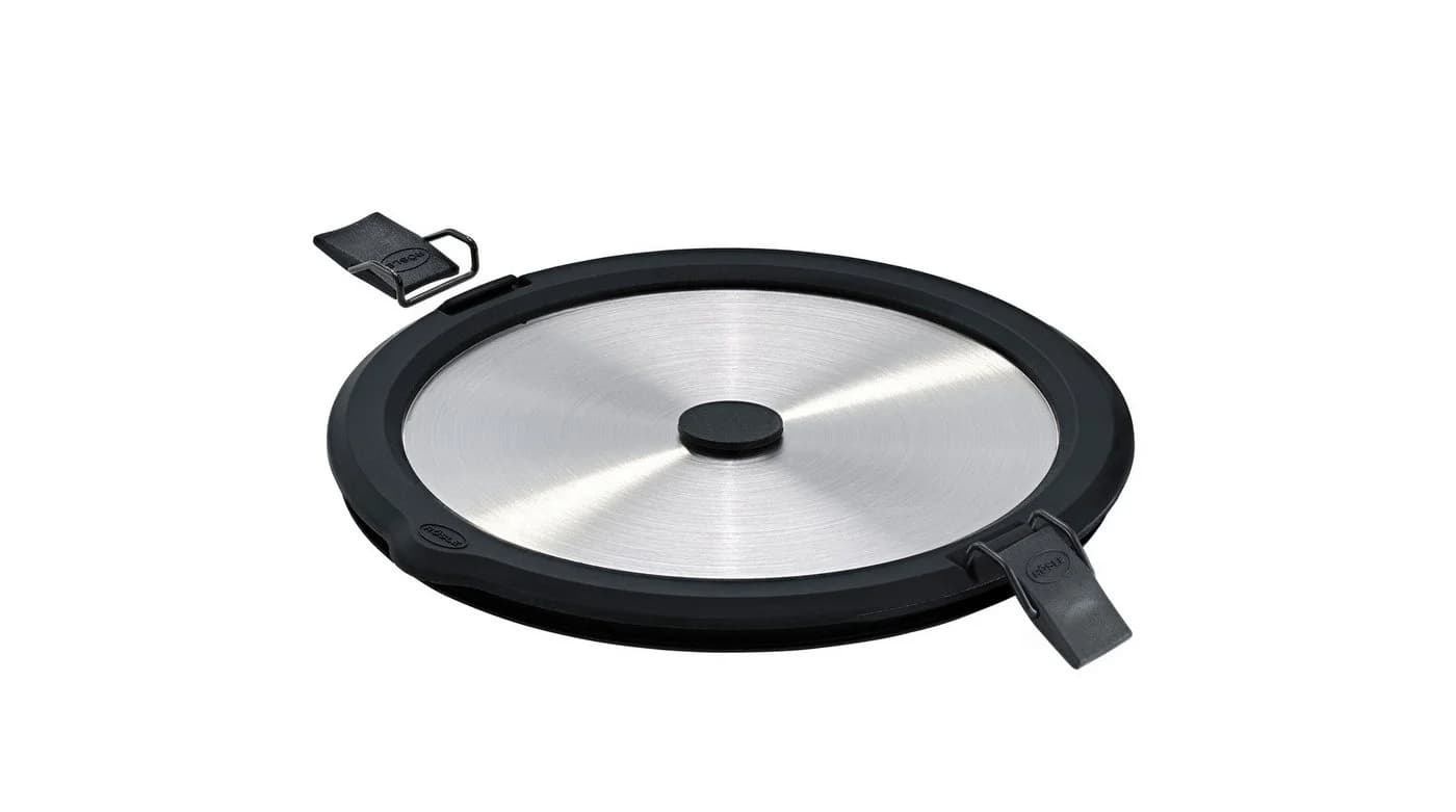 Rösle Edelstahldeckel FLEXX 2GO 1,4 L rund mit Clips Silberfarben Schwarz - Bild 2