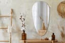 Tulup Wandspiegel Oval Tropfenform Glas Bild 5