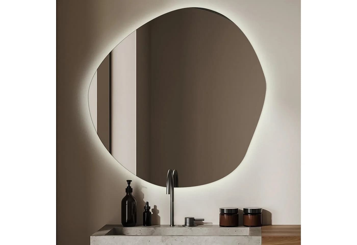 Tulup LED-Lichtspiegel Badspiegel LED Modern Spiegel Beleuchtung Warmweiß 3000K - Bild 5